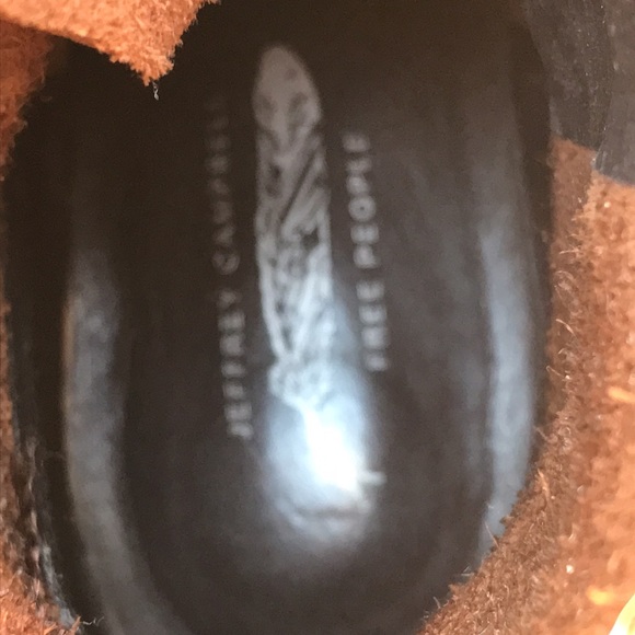 New JEFFREY CAMPBELL Brown Leather Combat Style Lace Up Boots - Picture 9 of 9